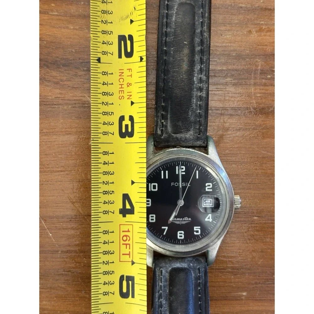 ⭐️Fossil Airmaster Black Dial on Stainless Bracelet Quartz Watch⭐️BI-1434⭐️
